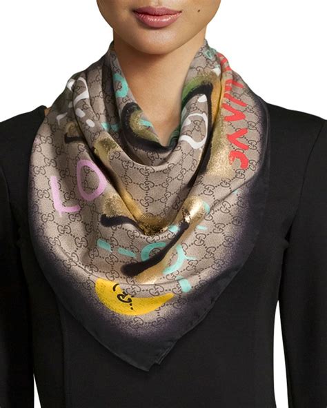 gucci womens scarf|gucci silk scarves for women.